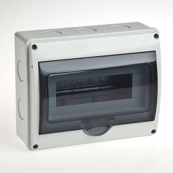 Бокс ОП Тусо 10мод. (4в) IP65 сер./дым. двер. Ruvinil 69011