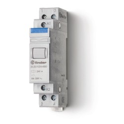 Контактор модульный 2NO 20А AgSnO2 24В AC 17.5мм IP20 FINDER 222280244000
