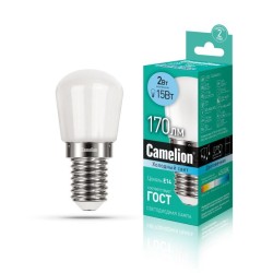 Лампа светодиодная LED2-T26/845/E14 2Вт шар матовая матовая 4500К бел. E14 170лм 207-244В Camelion 13154