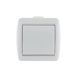 Выключатель 1-кл. ОП Nata 10А IP20 бел. LEZARD 710-0200-100