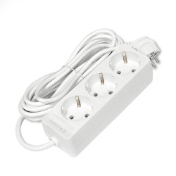 Удлинитель 3х5м с заземл. 10А IP20 2.2кВт ПВС 3х0.75 бел. DOMTOK 2376