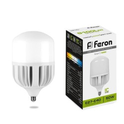Лампа светодиодная LB-65 50Вт T100 4000К E27-E40 230В FERON 25820