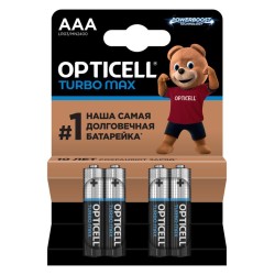 Элемент питания алкалиновый AAA/LR03 (блист. 4шт) Turbo Max Opticell 6053004