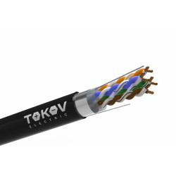 Кабель витая пара F/UTP 4х2х24AWG(0.48мм) кат.5E PE outdoor Fluke tested 305м (м) TOKOV ELECTRIC TKE-C05-F/UTP-42-5E-305-OD
