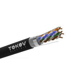 Кабель витая пара SF/UTP 4х2х24AWG(0.52мм) кат.5E outdoor Fluke tested 305м (м) PRO TOKOV ELECTRIC TKP-C05-SF/UTP-42-5E-305-OD