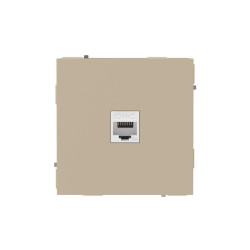 Розетка компьютерная 1-м KANT RJ45 кат.5E без шторки ванильн. марципан DKC 7015663