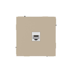 Розетка компьютерная 1-м KANT RJ45 кат.6A без шторки ванильн. марципан DKC 7015673