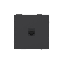 Розетка компьютерная 1-м KANT RJ45 кат.6A без шторки черн. уголь DKC 7012673