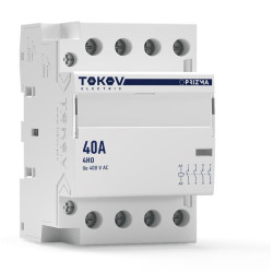 Контактор модульный 54мм 40А 230В АС 4НО PRIZMA TOKOV ELECTRIC TKE-PZ-MC-3-40-230-40