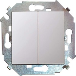 Переключатель проходной 2-кл. СП Simon 15 16А IP20 винтов. зажим механизм бел. Simon 1591397-030
