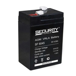 Аккумулятор ОПС 6В 4.5А.ч SF 6045 Security Force 4614030010013