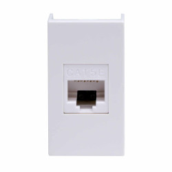 Розетка компьютерная 1-м 1мод. Viva RJ45 кат.5E бел. DKC 45038