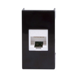 Розетка компьютерная 1-м 1мод. Viva RJ45 кат.5E черн. DKC 45238