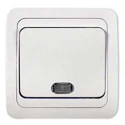 Выключатель 1-кл. СП Classico 2121 10А IP20 с подсветкой бел. ASD / IN HOME 4680005959853