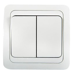 Выключатель 2-кл. СП Classico 2023 10А IP20 бел. ASD / IN HOME 4680005959860