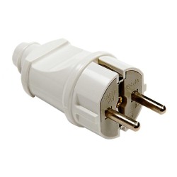 Вилка прямая с заземл. 16А 4140 бел. ASD / IN HOME 4690612000565