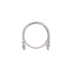 Патч-корд кат.5E (класс D) U/UTP 4 пары 24 AWG (7х0.205мм) 100МГц 2хRJ45 (8P8C) BC чистая медь LSZH нг(А)-HFLTx 1.5м сер. NIKOMAX NMC-PC4UD55B-015-C-GY
