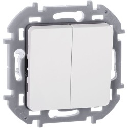 Выключатель 2-кл. Inspiria 10А IP20 250В 10AX механизм бел. IEK 673620