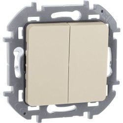 Выключатель 2-кл. Inspiria 10А IP20 250В 10AX механизм сл. кость IEK 673621