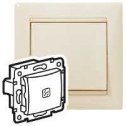 Выключатель 1-кл. СП Valena 10А IP31 с подсветкой механизм сл. кость (DIY-упак.) IEK 695601