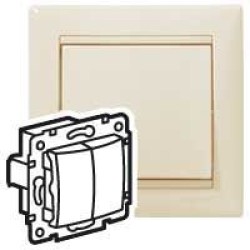 Выключатель 2-кл. СП Valena 10А IP31 механизм сл. кость (DIY-упак.) IEK 695605