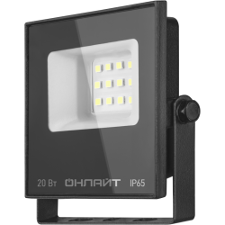 Прожектор светодиодный 90 844 OFL-03-20-6.5K-BL-IP65-LED 20Вт IP65 6500К 1600лм черн. ОНЛАЙТ 90844