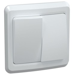 Выключатель 2-кл. СП Вега 10А IP20 ВС10-2-0-ВБ бел. GENERICA EVV20-K01-10-DM