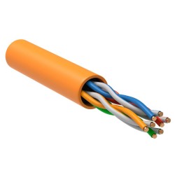 Кабель витая пара U/UTP 5E 4х2х24AWG LSZH оранж. (305м) РФ/Т ITK LC1-C5E04-127-T-R